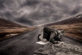 Man Artists Road Painter