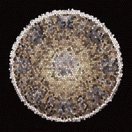 mosaic ball on a black background