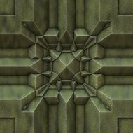 3d pattern with metal texture