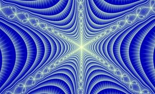 Fractal Background Pattern Blue