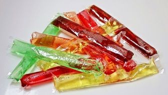 ice cream sticks of different colors