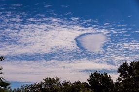 sky with hole punch cloud