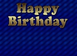 blue background with Happy Birthday greeting