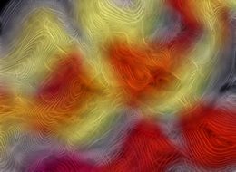 wallpaper with colorful waved pattern as background