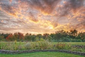 Sunset Fall Hdr Nature Autumn