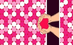 Pink Spot Hand Heart