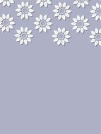 white flowers on a purple background