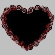 black heart on a light background