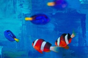 Small Fish Fish Striped Abstract