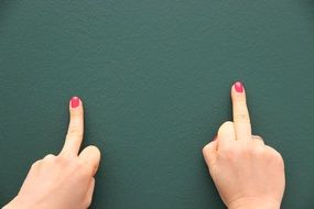 Middle Finger Background Green