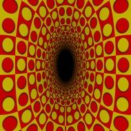 around the black hole are red and yellow squares and circles