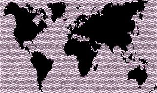 black world map on light background