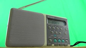 Radio Small Green Background