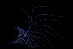 chaotic lines on black background