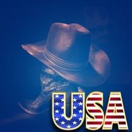 Cowboy Hat Boots Usa America