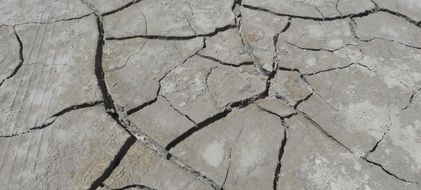 Desert Earth Cracks Dry Cracked