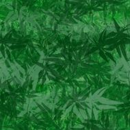 green background with leafy pattern