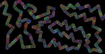 Line Snake Colorful Background