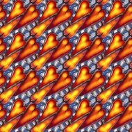 background with seamless orange hearts