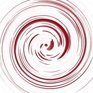 red line in the form of a spiral on a white background