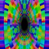 colored circles around the hole