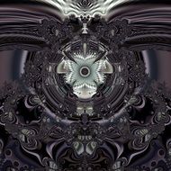 grey fractal digital art