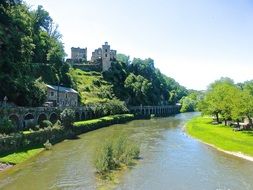 Stream River Castle Hilltop