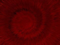 red spray in the form of a spiral