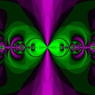 blue green neon digital artwork