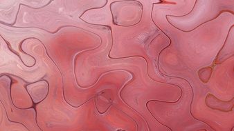 pink background with waves