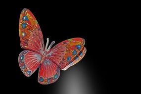 Butterfly Black Background Art