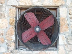 Fan Rock Wall Ventilation