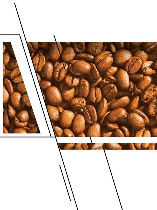 design with the image of coffee beans