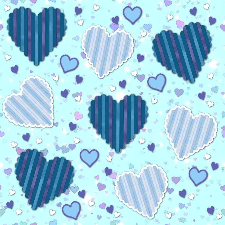 Hearts Pattern Paper Wallpaper