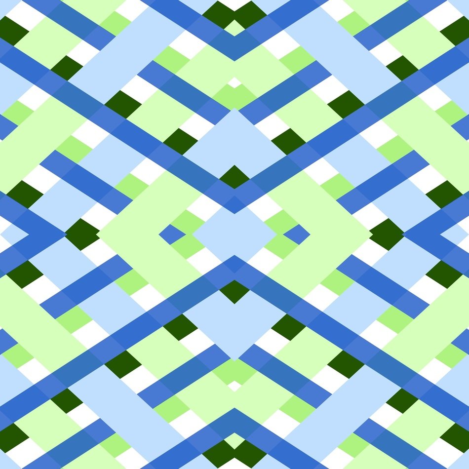 Geometric Gingham Merged Pattern