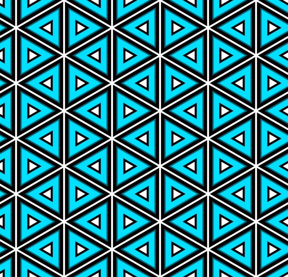 Blue Pattern Triangles Design