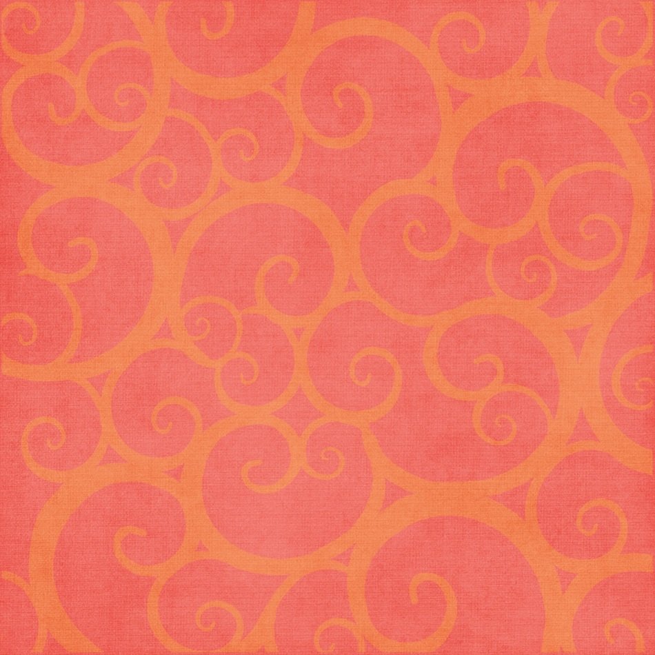 Peach Pink Curls Abstract