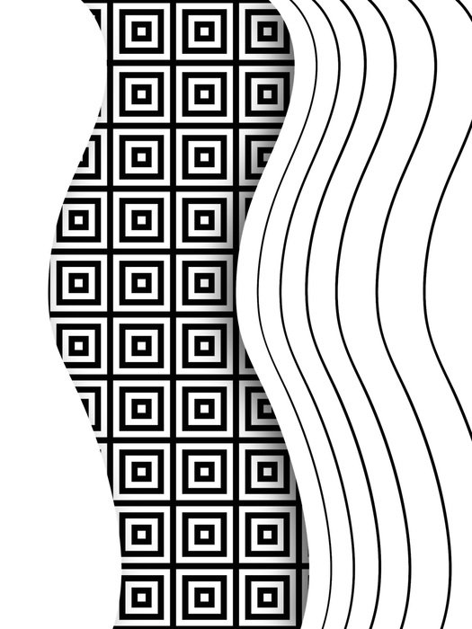 modern design with the image of black-and-white pattern