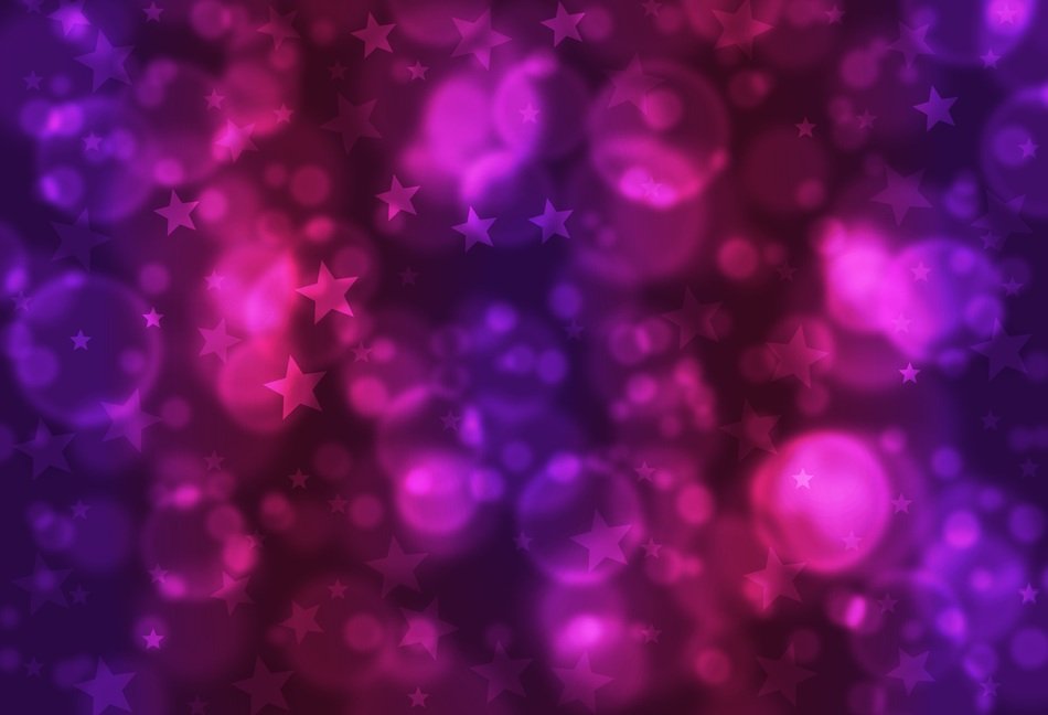 wallpaper with blue and purple starts and bubbles