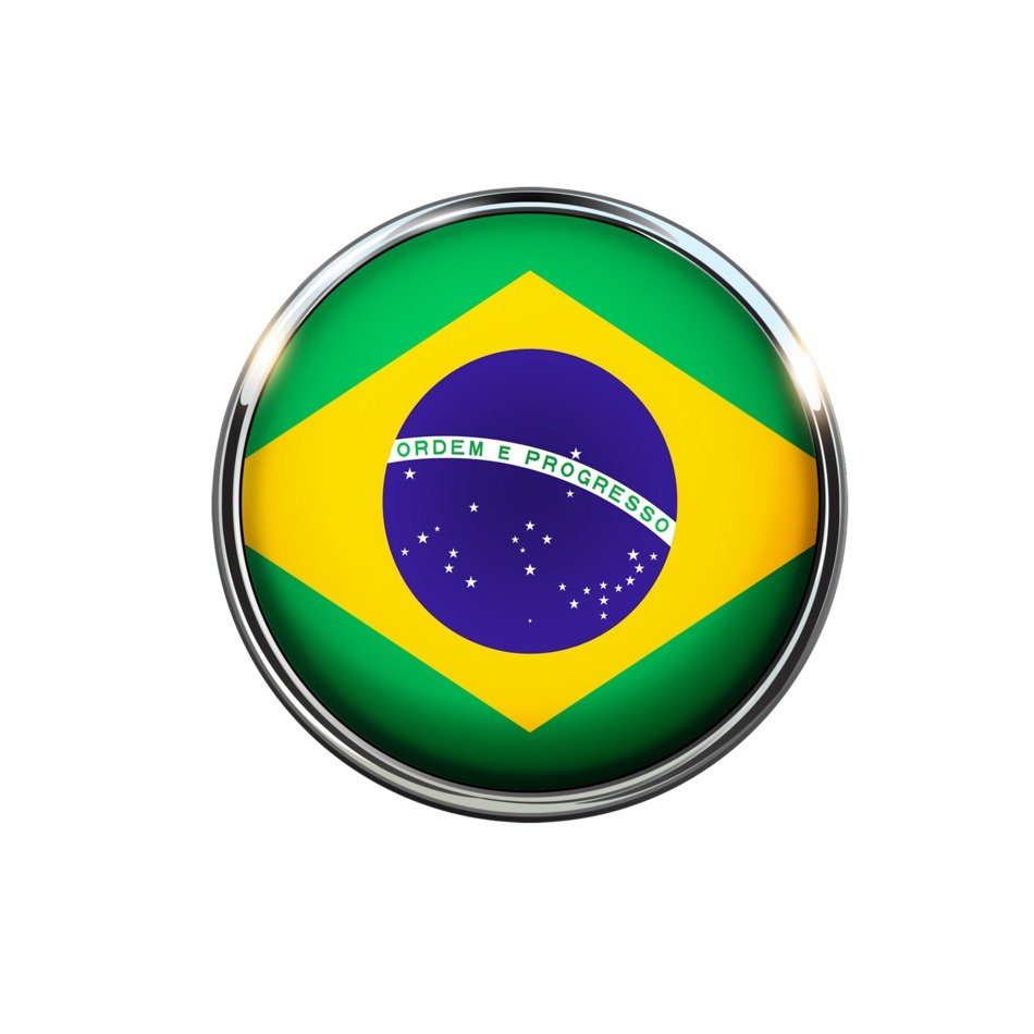 Brazil Flag Circle Colorful