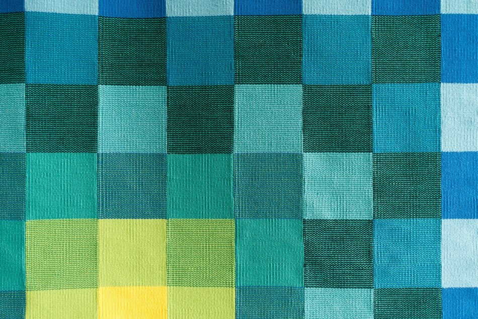 Tapestry Square Yellow Green
