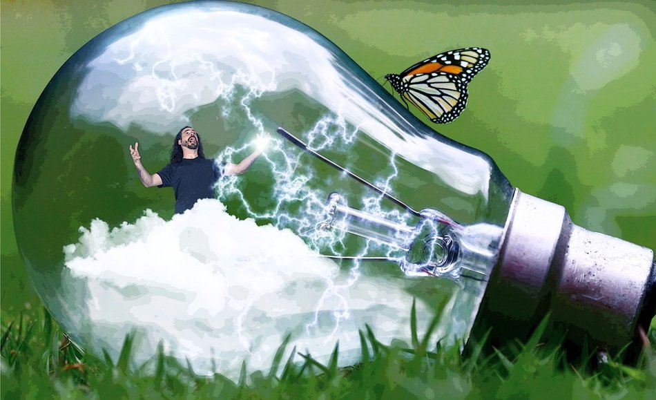 Lamp Man Funny God Clouds