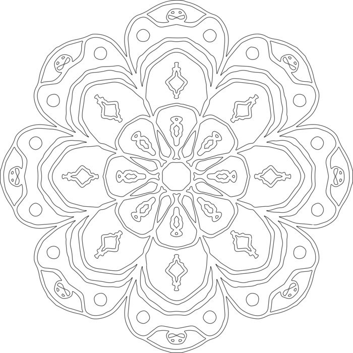 ethnic asian ornament on the white background