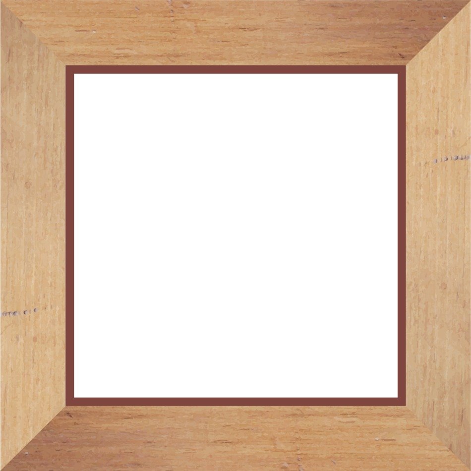 Frame Square Picture Wood Brown