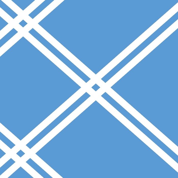 Stripes White Diagonal Double