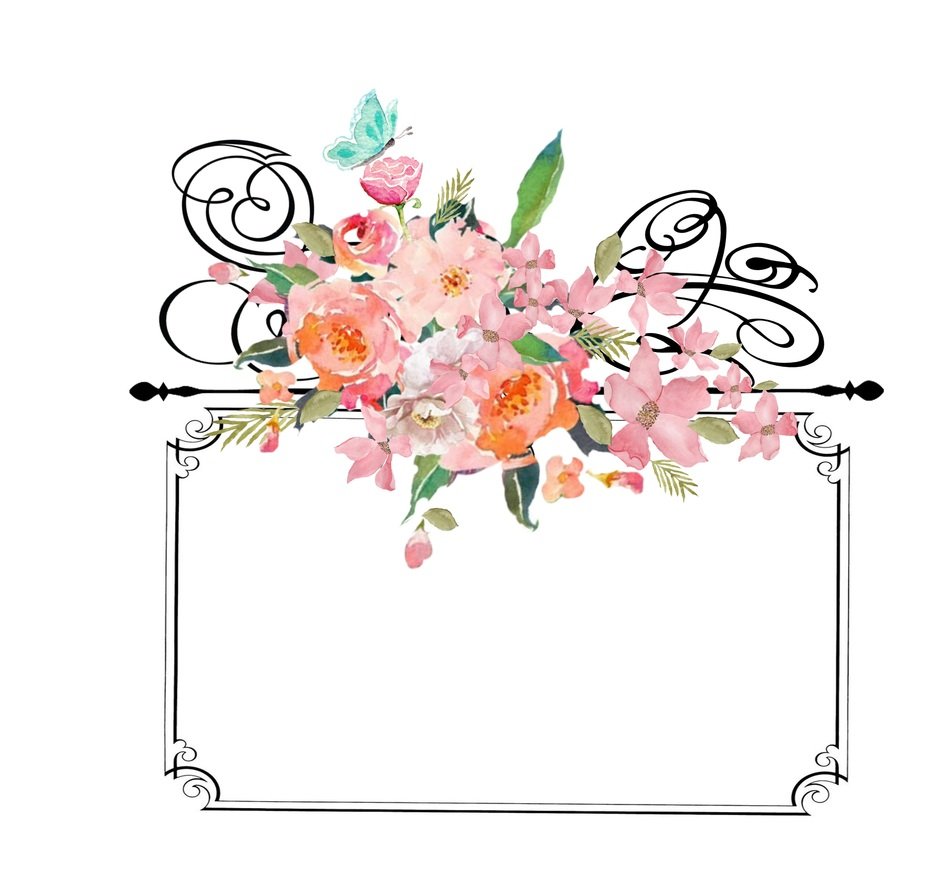 Frame With Flowers Frame Vintage