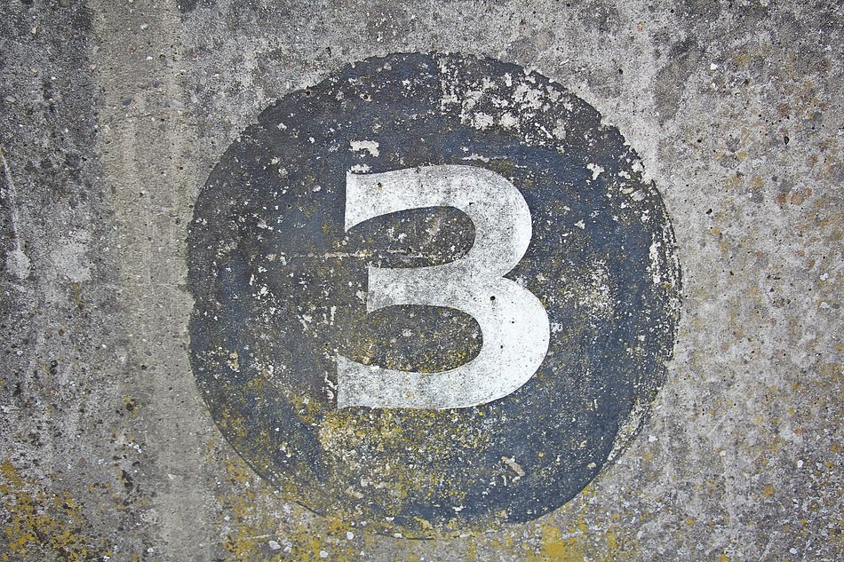 Number Digit Three 3 Texture