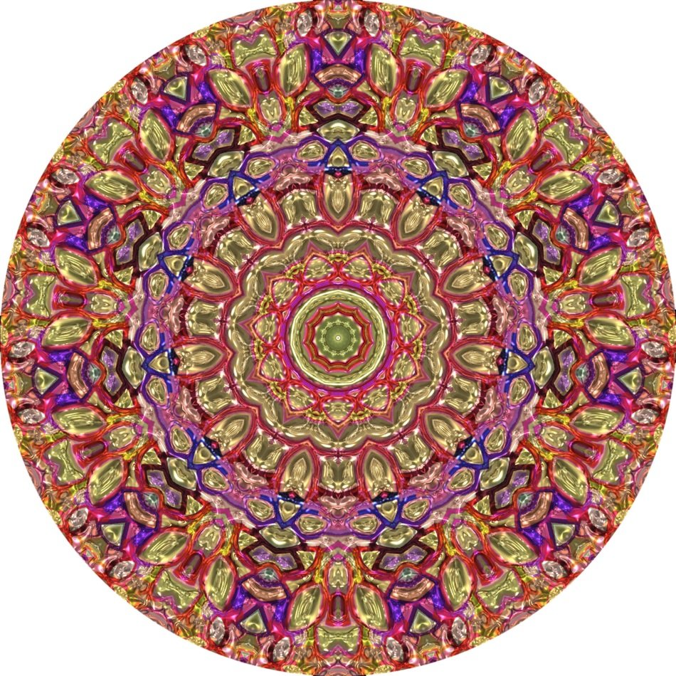 Metallic Mandala Circle Texture