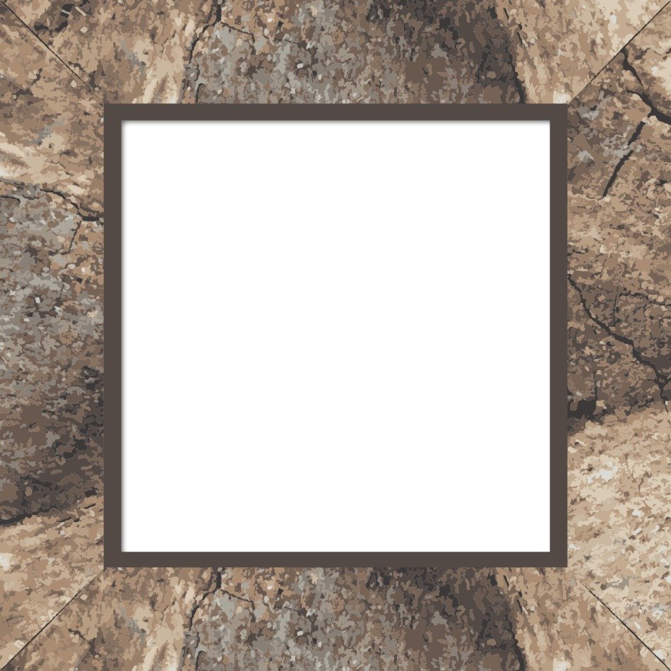 Frame Square Picture Wood Log