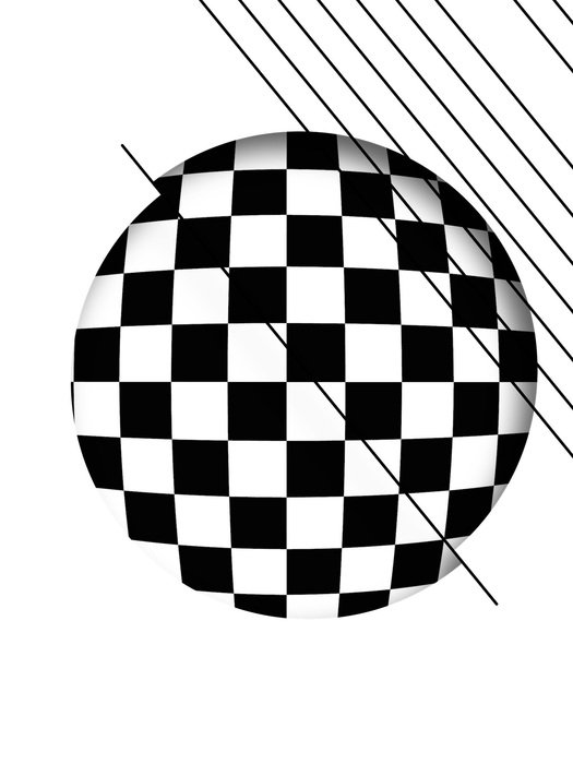 image of checkered ball